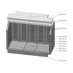 Žárobetonová komora komplet - bílá KV IMPRESSION 3g L 97.51.14 